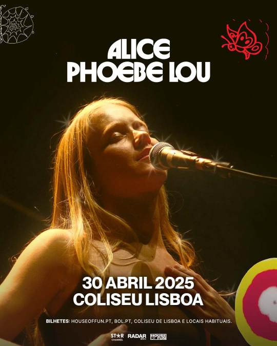 Cartaz: Alice Phoebe Lou ao vivo em Portugal