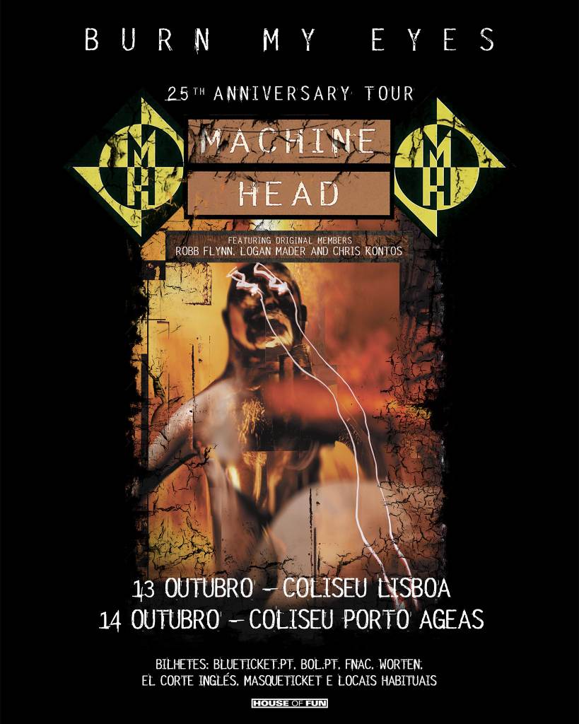 Cartaz: Machine Head ao vivo em Portugal