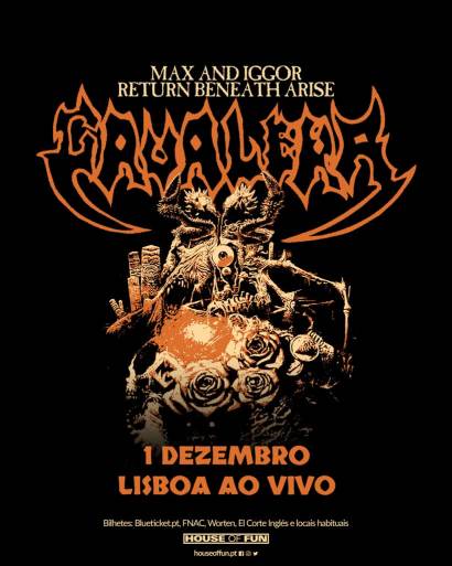 Cartaz: Max & Iggor Cavalera em Portugal para apresentar Return Beneath Arise