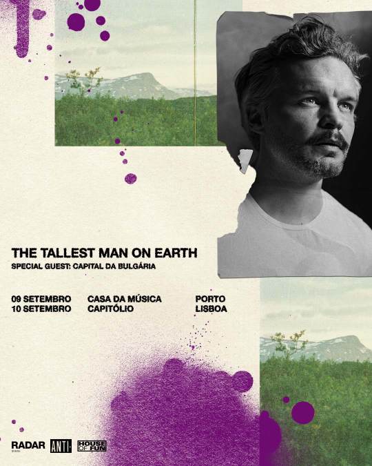 Cartaz: THE TALLEST MAN ON EARTH EM PORTUGAL