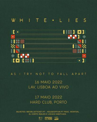 Cartaz: White Lies Em Portugal Em Maio De 2022